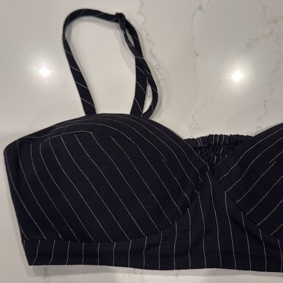 Favorite Daughter | The Ex-Boyfriend Bra Black Pinstripe | Size XS - Picture 8 of 8
